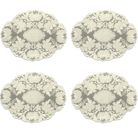 Heritage Lace 12 x 16 in. Windsor Doilies, Ecru - Set of 4 WN-1216E-S